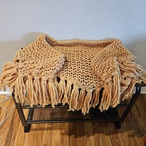 Chunky Knit Yellow Wrap